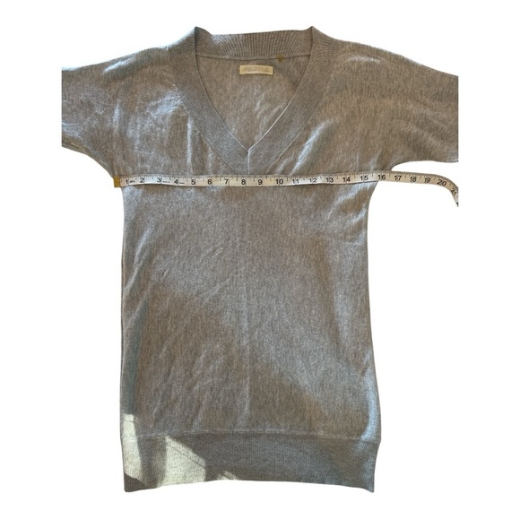 Martin + Osa Gray Cashmere Silk Sweater V-Neck 3/4 Sleeve Top Size Small - Picture 8 of 11